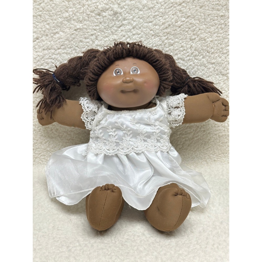 Vintage Cabbage Patch Kids African American Doll Brown Hair Original Tag